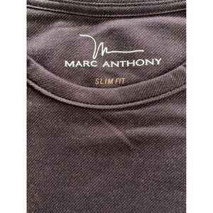 Marc Anthony Mens Burgundy LS Terry Crew Neck Shirt Slim Fit Large MM83K002RN